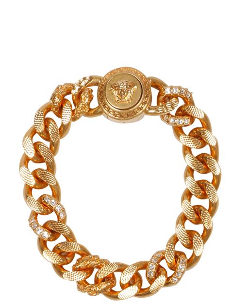 versace gold charm bracelet|versace bracelets men's.